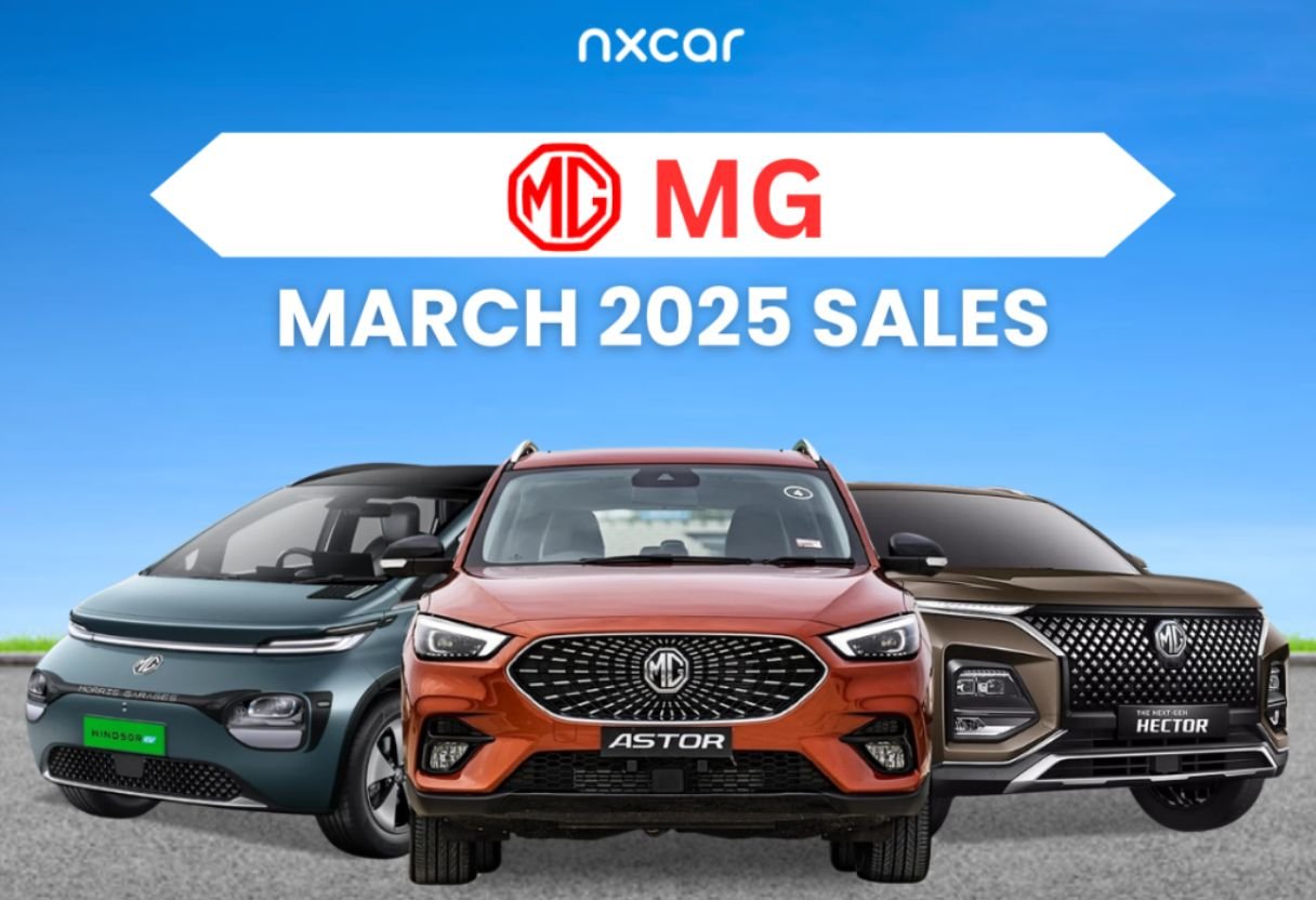 Front and side view of the MG Hector Plus 2025 showcasing its bold grille, LED headlamps, and premium SUV styling on a city road.